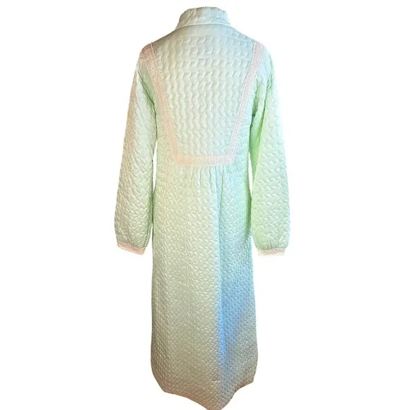 60s Vintage Christian Dior Lane Bryant Robe Women's‎ Small Quilted Lace Robe - Picture 10 of 16